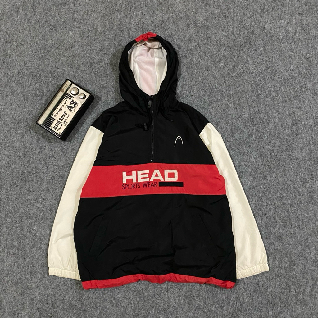 Jaket Windbreaker Head ( size XL) VINTAGE