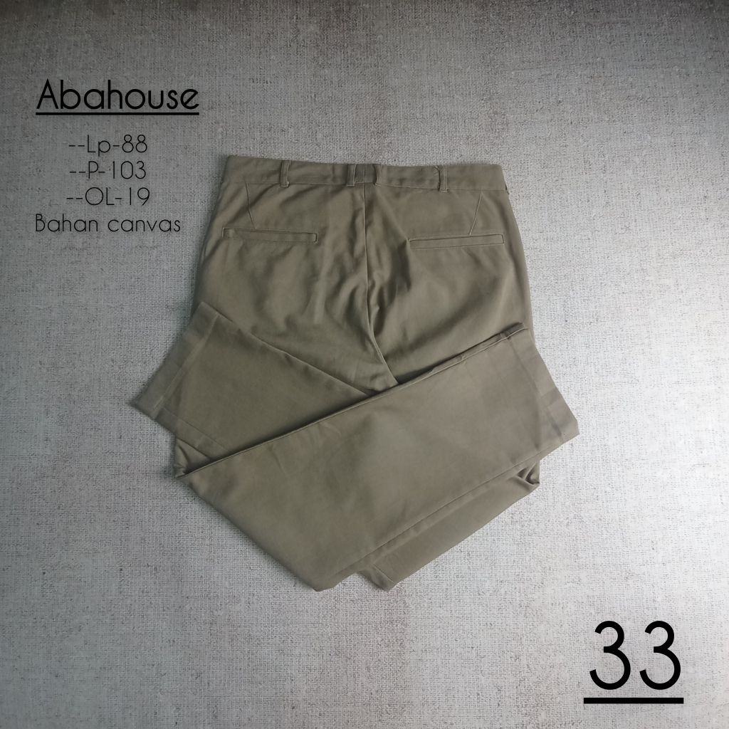 CELANA ABAHOUSE ORIGINAL SIZE 33 (SEPERTI BARU)