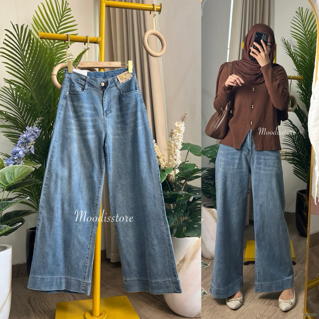 Moodis - Jowie Jeans Celana Jeans Wanita Longgar