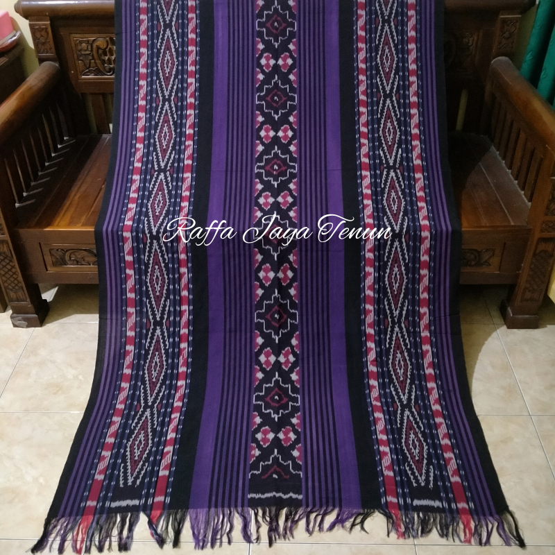 RJT Kain Tenun Blanket Tenun Etnik Tenun Troso Jepara Warna Biru