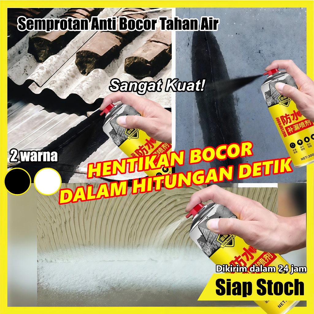 Spray anti bocor waterproof Sealent anti bocor Tambal seng atap bocor Penambal tembok retak danrusak