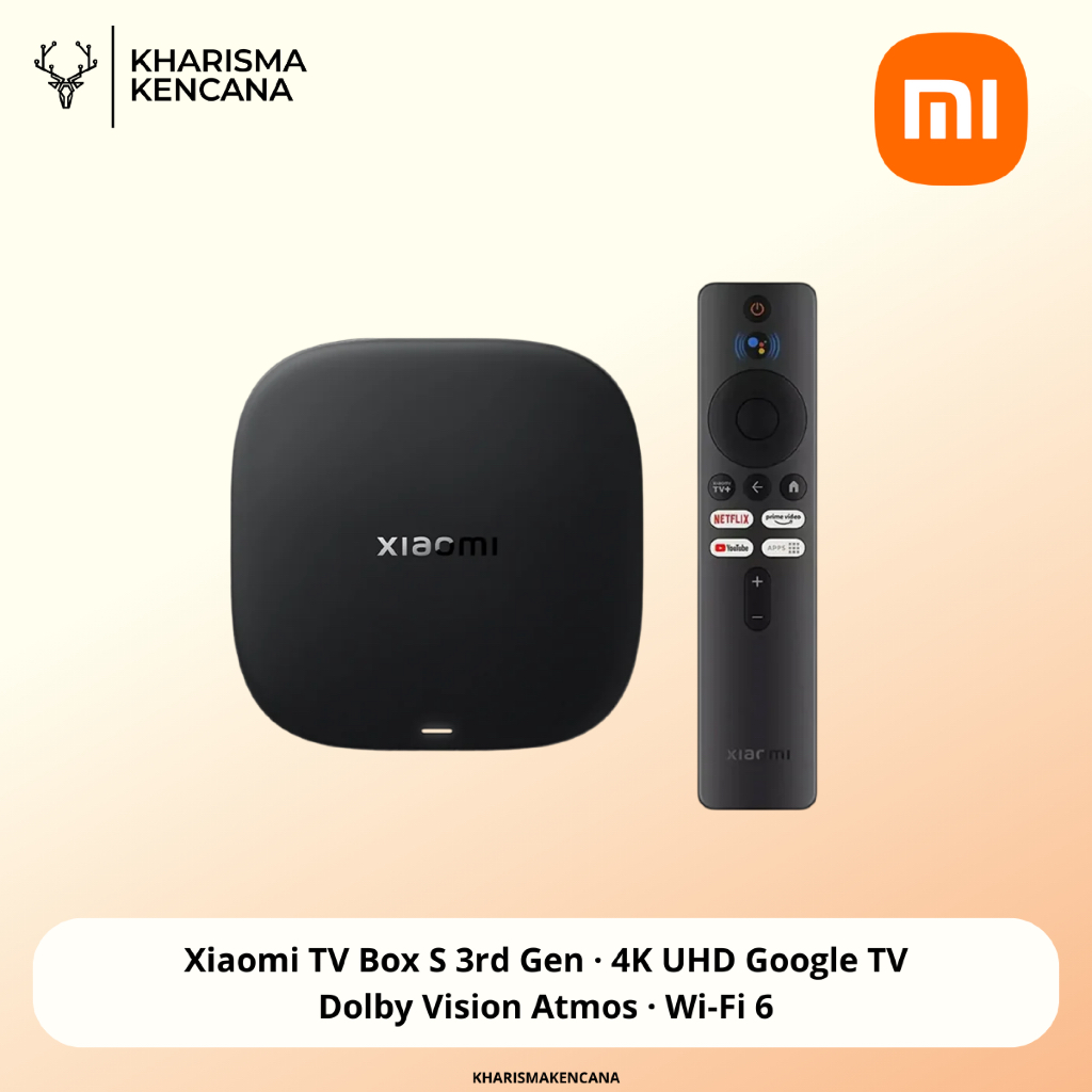 Xiaomi TV Box S 3rd Gen | 4K UHD Google TV | Dolby Vision Atmos | Wi-Fi 6