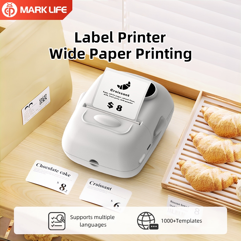 Marklife Printer Label P50 Printer Termal Printer Label Bluetooth Portable Printer nirkabel