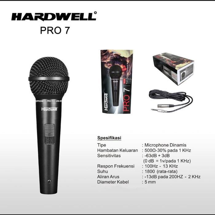 MIC KABEL HARDWELL PRO7 PRO 7 ORIGINAL GARANSI RESMI