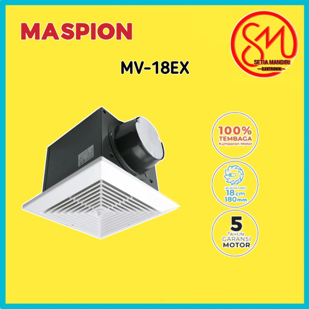 Maspion MV18EX Ceiling Exhaust Fan Plafon Cerobong Sirocco Maspion MV 18 EX MV18EX