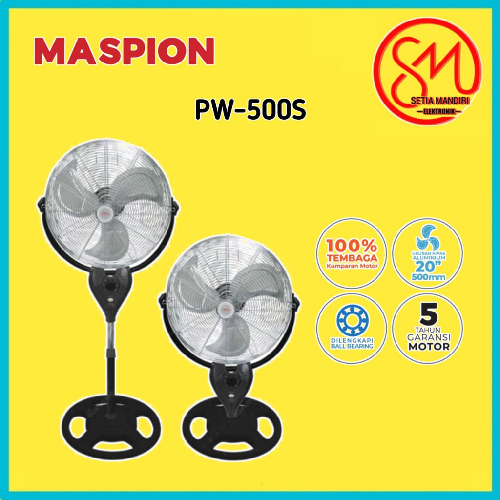 Maspion PW 500S 2in1 Stand Fan 20 Inch 3 Speed
