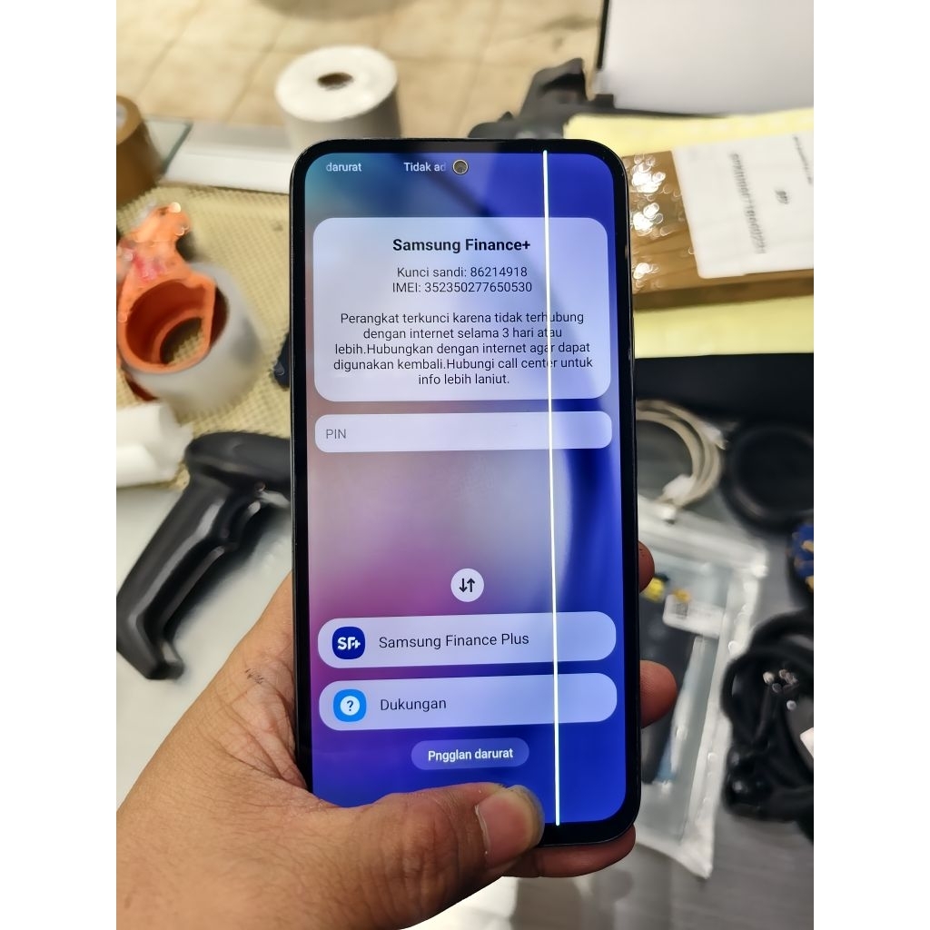 lcd samsung a54 garis