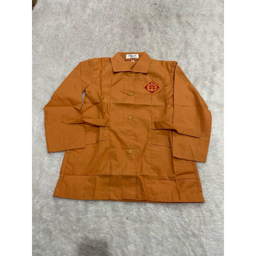 (Obral 2185) Kemeja kancing tali pramuka SD bahan katun