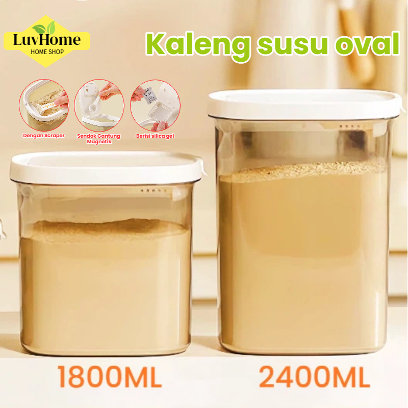 LuvHome Kaleng susu BPA Free 2400ml=1KG/Tempat Susu Bubuk Bayi/Tempat susu Formula Bayi/Food Contain