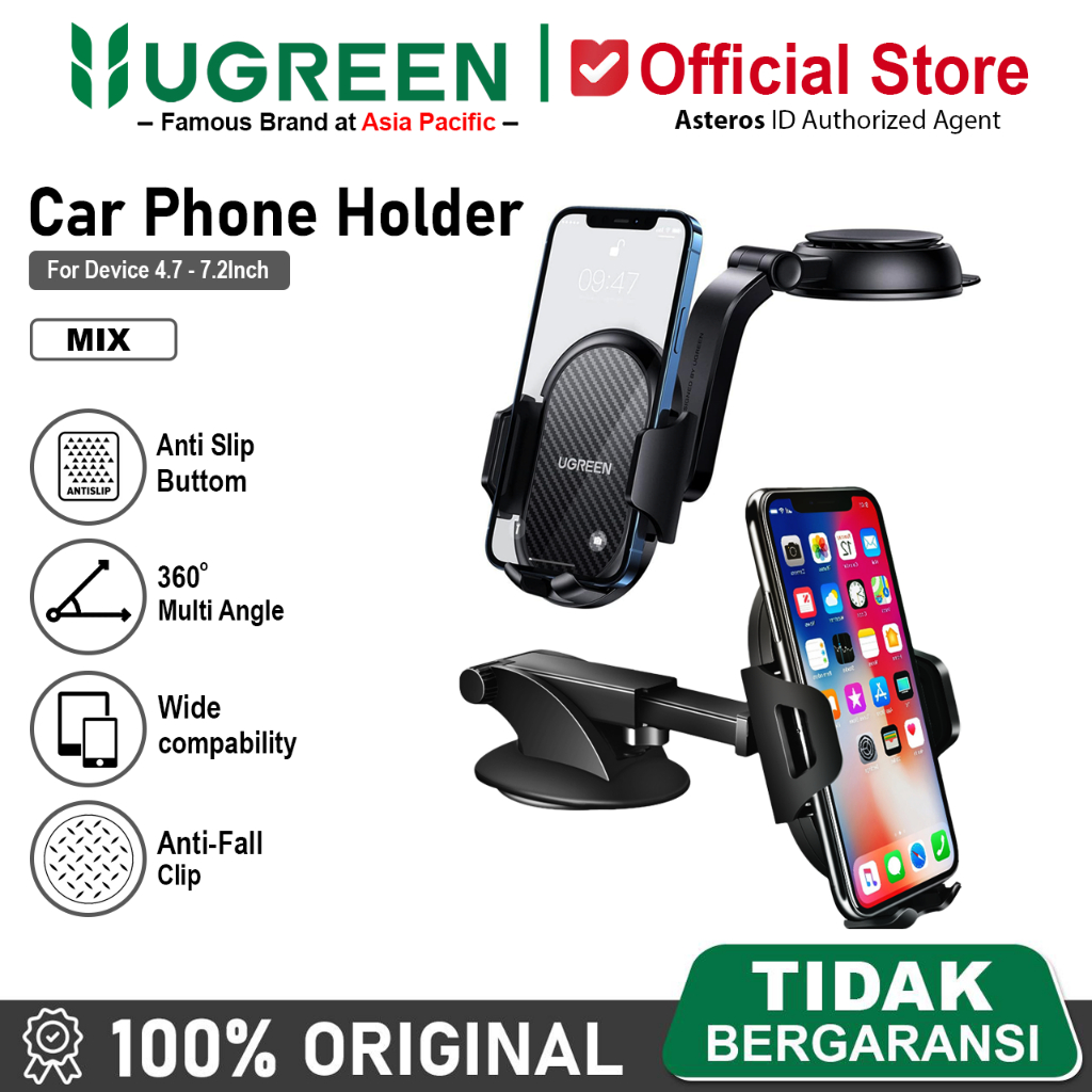 UGREEN Car Holder Dudukan Hp di Dashboard Mobil untuk Device 4.7 - 7.2inch
