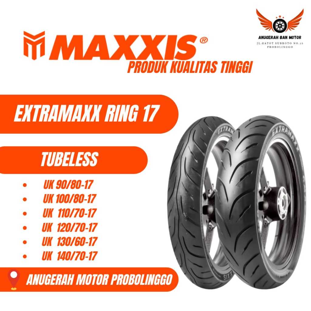 Ban luar maxxis extramaxx 90/ 80 17 tubeless