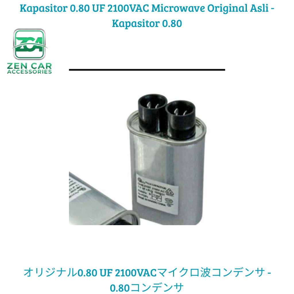 Kapasitor Bicai 0.80 UF 2100VAC Microwave Original Asli - Kapasitor 0.80 BICAI