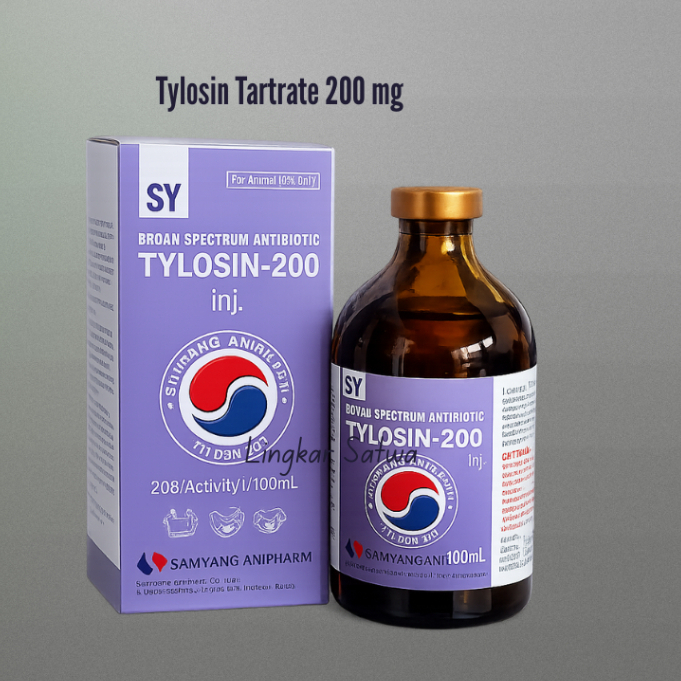 Tylosin-200 Injeksi Untuk Infeksi Hewan