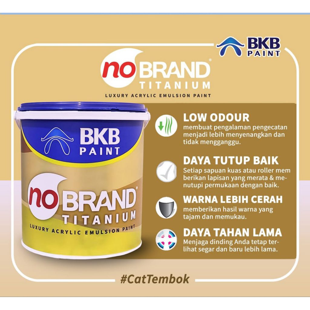 Cat Tembok Eksterior & Interior No Brand Titanium 20 Kg