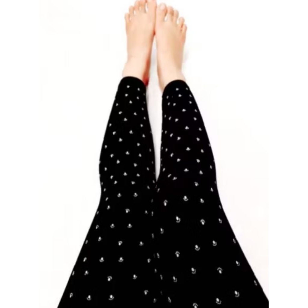 263. legging transparan wanita motif polkadot