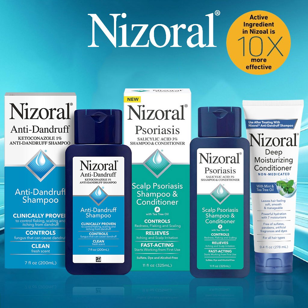 NIZORAL Anti-Dandruff Shampoo 200ml /Scalp Psoriasis Shampoo & Conditioner 325ml /Conditioner Deep M