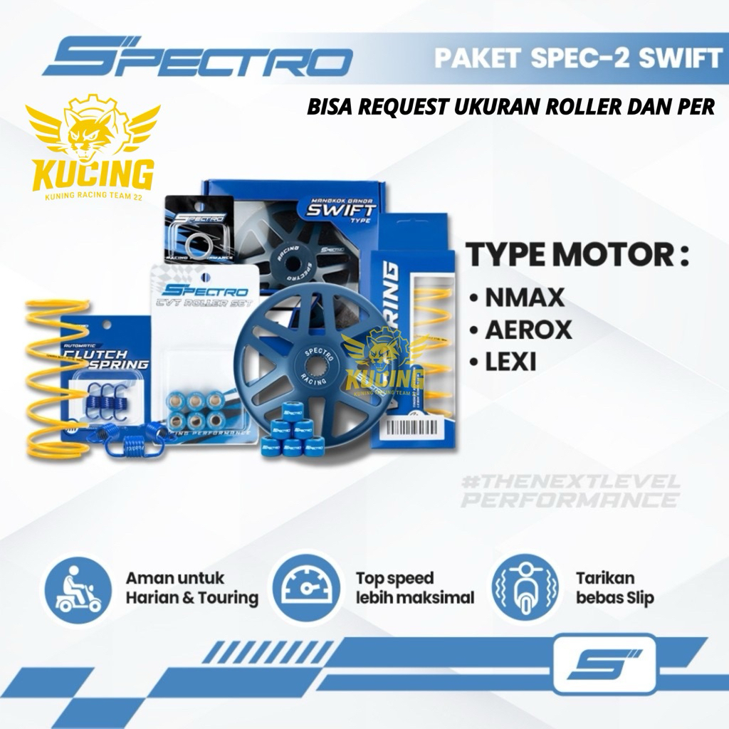 Spectro Paket CVT Spec 2 Swift Mio J Mio GT Soul GT Xride Fino 115 Roller Sentri Kartel Racing Upgra