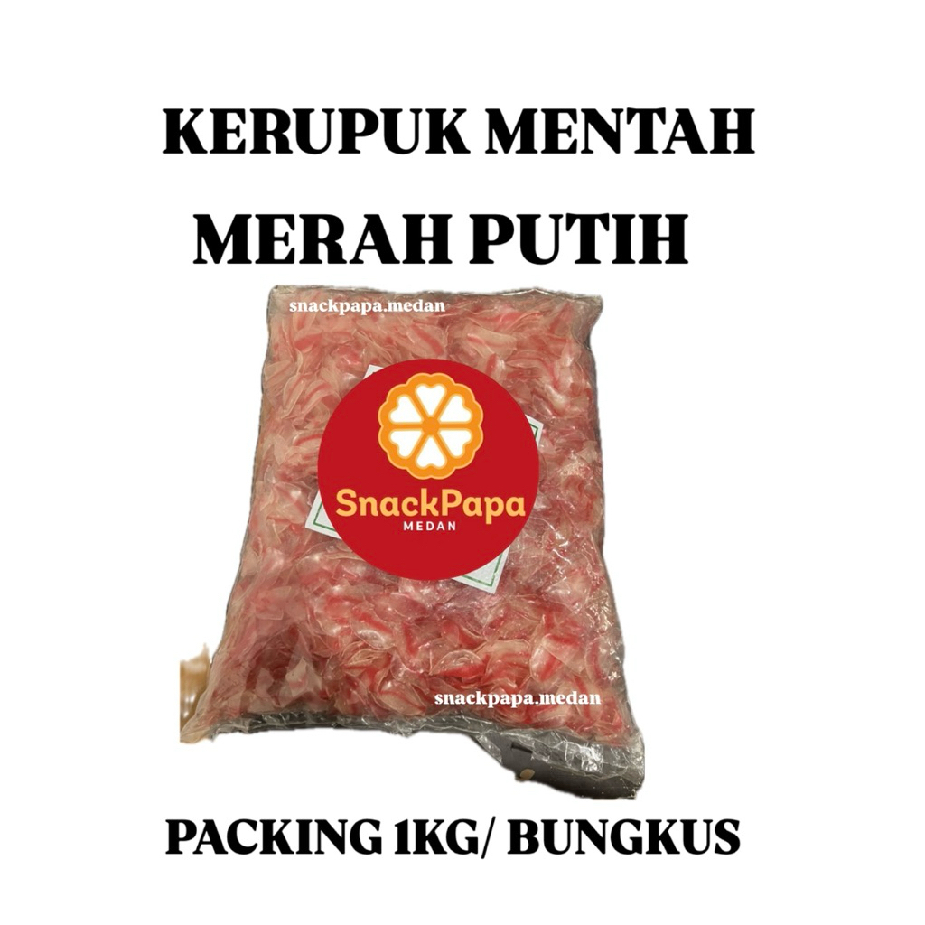 KERUPUK MERAH PUTIH 1 KG | KERUPUK MENTAH MERAH PUTIH | KERUPUK MERAH | KERUPUK PUTIH
