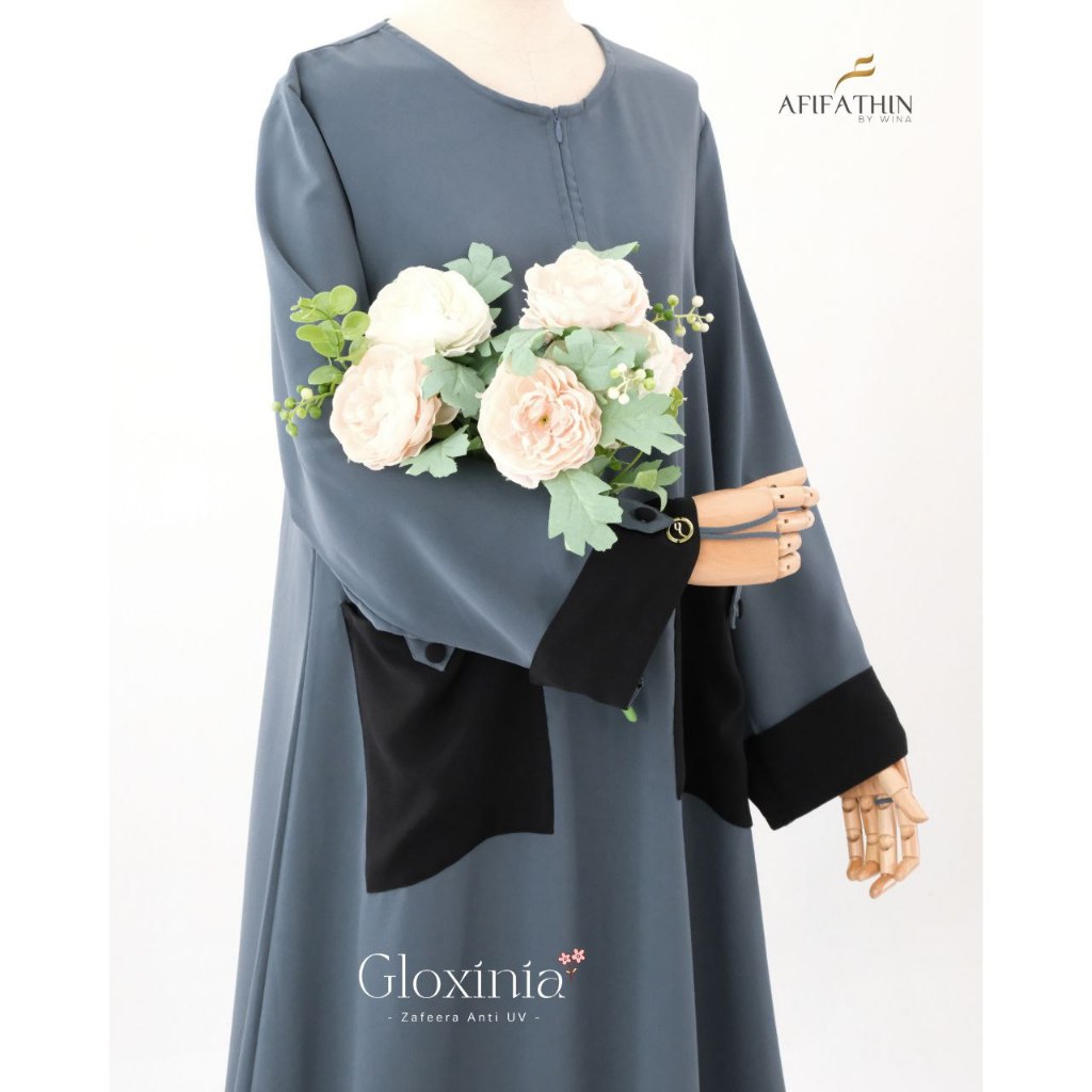 GLOXINIA SET BY AFIFATHIN/ GAMIS ABAYA SYARI SET KHIMAR CADAR/ GAMIS TERBARU LEBARAN 2026/ ABAYA CAN