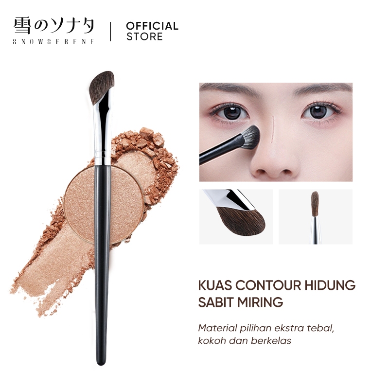 Snow Serene Kuas Contour Hidung Kuas Alis  Kuas untuk Contour Hidung Natural Brush Hidung Bulu Halus