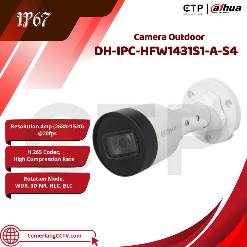 DAHUA IPC-HFW1431S1-A-S4