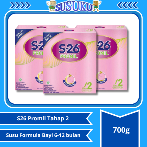 S26 Promil Tahap 2 - 700gr Susu Formula Bayi 6~12 Bulan