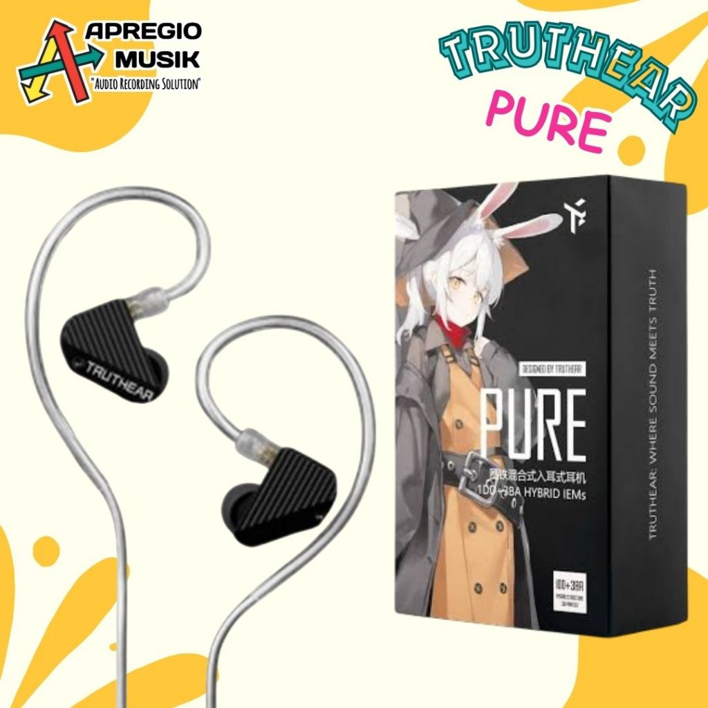 Truthear PURE 1DD +3 BA Hybrid Driver In Ear Monitor Earphone seri atasnya truthear HEXA