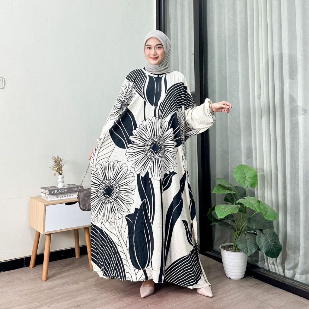 Kaftan Motif Ananta Gamis Dress Midi Daster Kaftan Wanita Panjang Kaftan Premium Kaftan Remaja Dewas