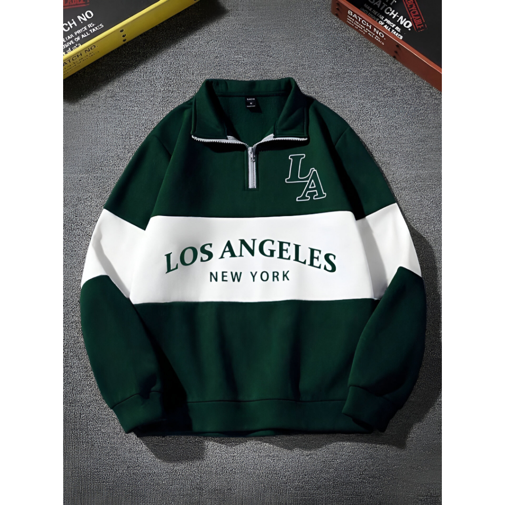 Sweater Oversize Sweater ZIpper Jumbo Sweater Kombinasi Fleece All Size S M L XL 2XL 3XL 4XL 5XL