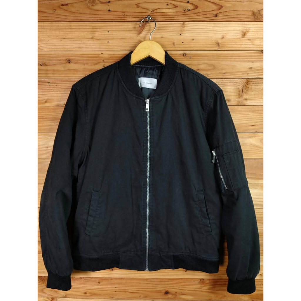 YSK COMPANY CANVAS BOMBER PADDED JACKET SIZE M to L, LD 114