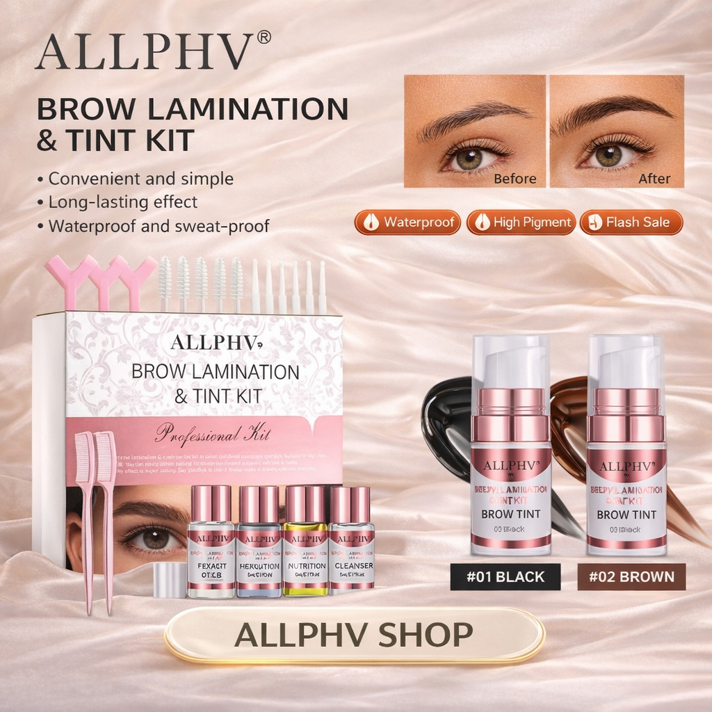 ALLPHV Eyebrow Laminating Kit With Tint Brow Lamination Paket Brow Bomber Lengkap