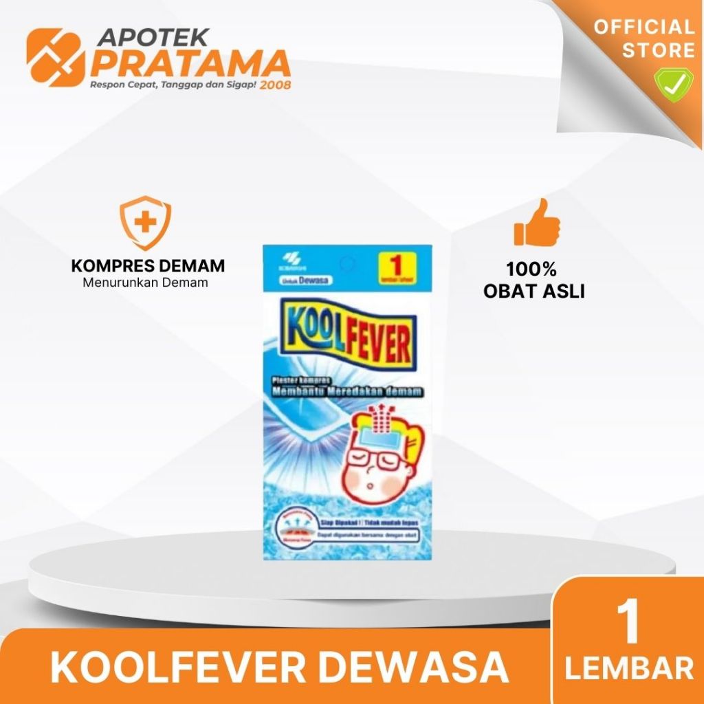 KOOLFEVER DEWASA KOMPRES DEMAM (Kompres Demam Penurun Panas 8 Jam Dewasa)