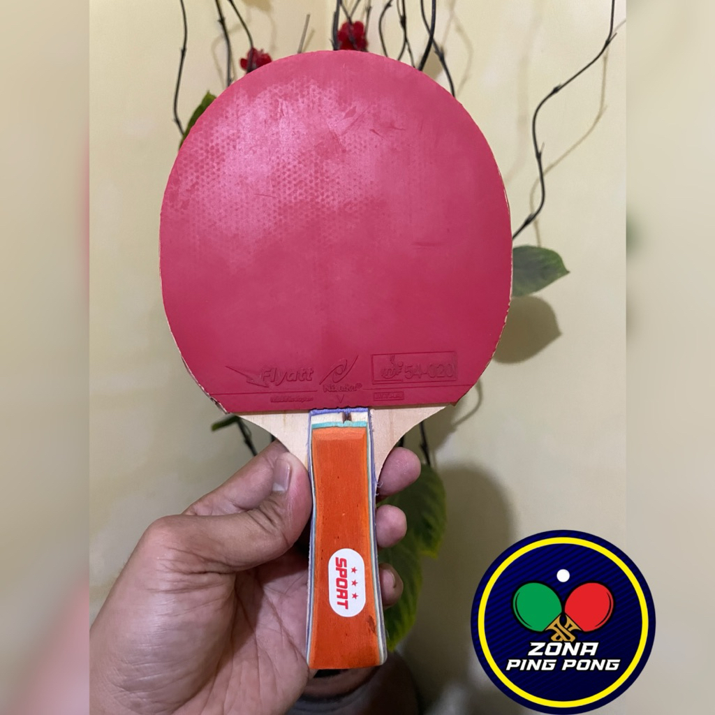 Bet Pingpong Sepaket Kayu Sport Karet Nittaku Fastact C1 Dan Flyaat Secon Bekas