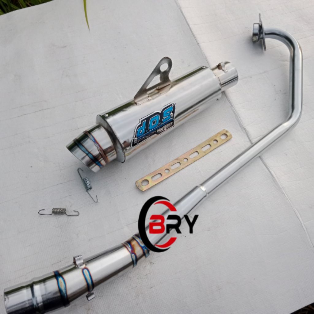 Knalpot Racing DOS muffler full bas Motor Jupiter MX old Jupiter MX new 135