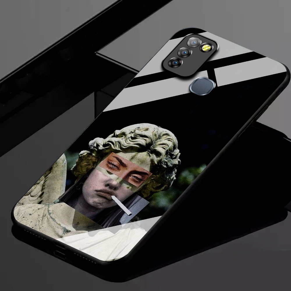 KK55 Softcase Glass Hp Terbaru For Infinix Smart 5/Smart 6 RAM 3 silikon Hp ada pelindung camera Cas