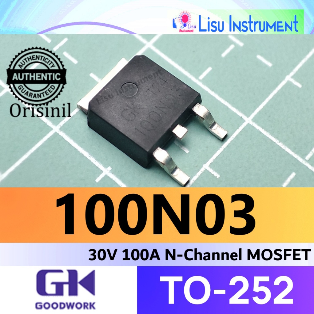 100N03 30V 100A N-Channel MOSFET 100N03 TO-252 GoodWork