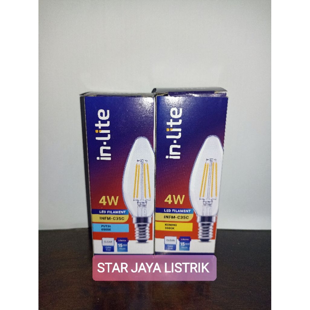 Lampu LED Candle Inlite 4 Watt Drat E27 dan E14 INCL005