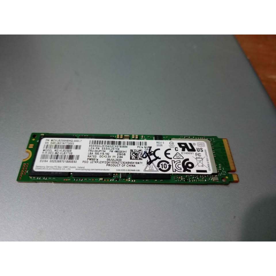ssd nvme 256gb ori copotan merk samsung kondisi masih bagus