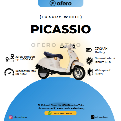 OFERO PICASSIO MOTOR LISTRIK BERGARANSI 3 TAHUN