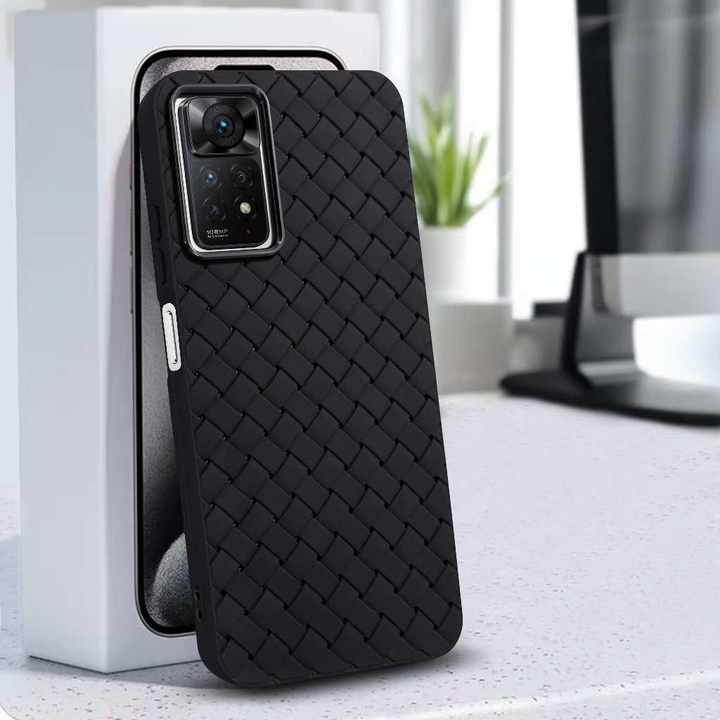 Case Redmi Note 11 Pro 4G/5G Note 11 4G Softcase SLIM WOVEN BREATHABLE Casing Case Hp Redmi Note 11 