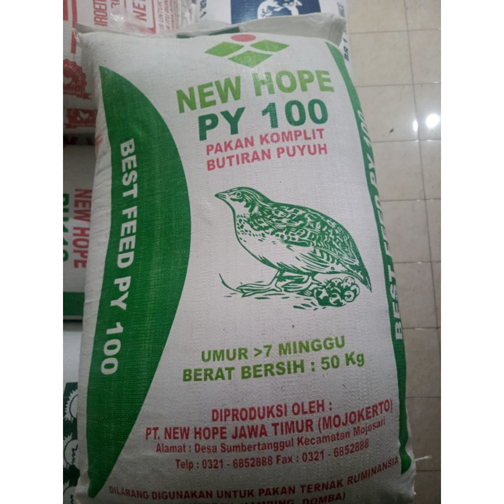 ( 50 Kg ) Pakan Puyuh Petelur, PY 100.