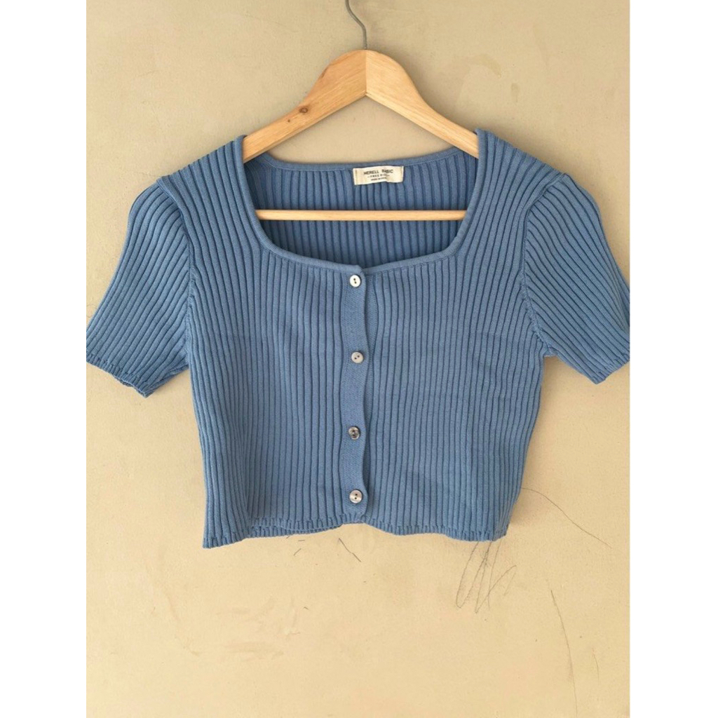 herell crop top in blue
