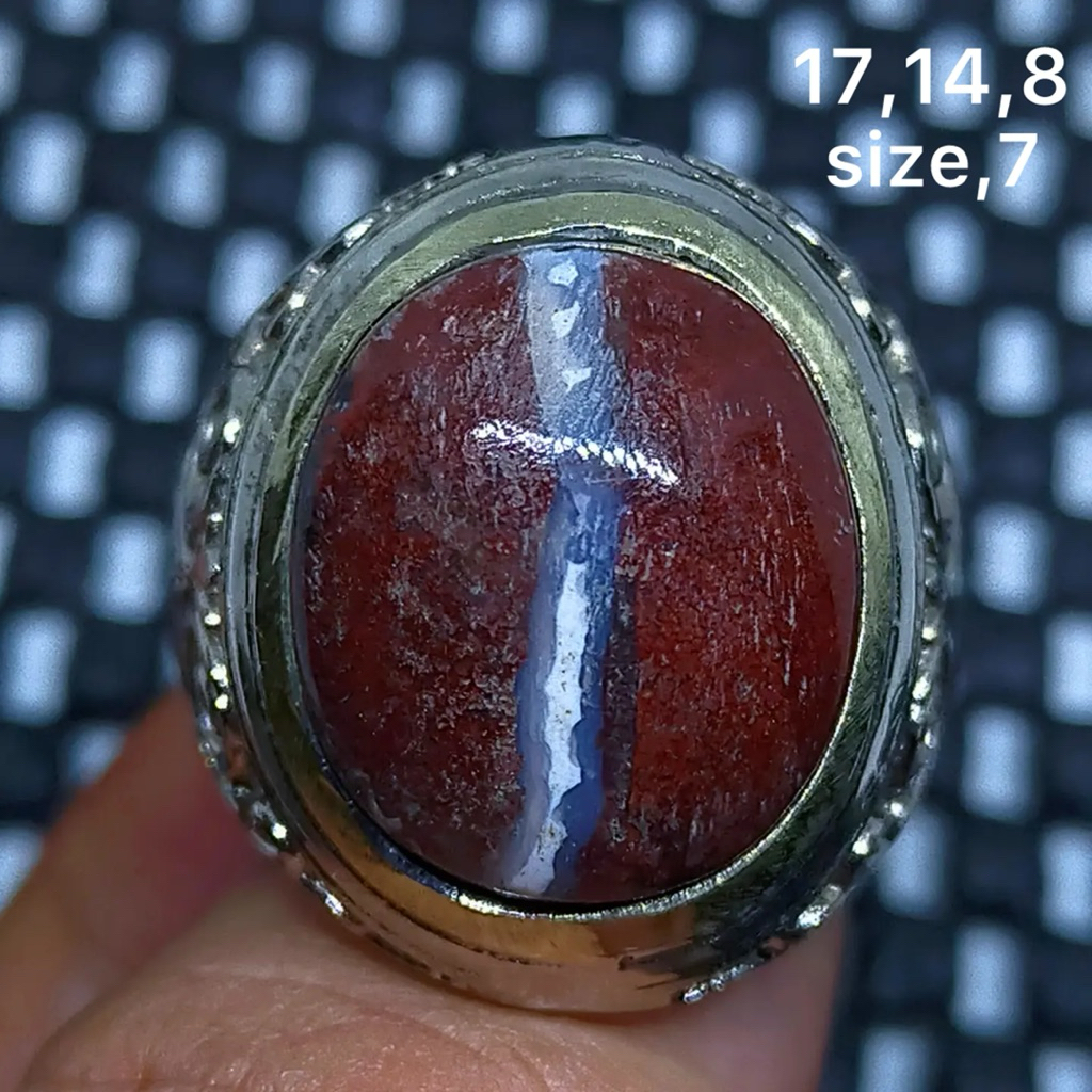 cincin batu akik asli kendit ati ayam antik top hq natural (asli alam)