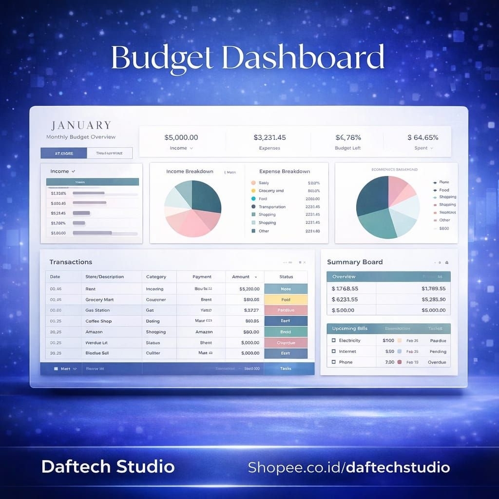Budget Planner, Budget Spreadsheet Excel, Budget Template, Google Sheets Budget, Monthly Budget Spre