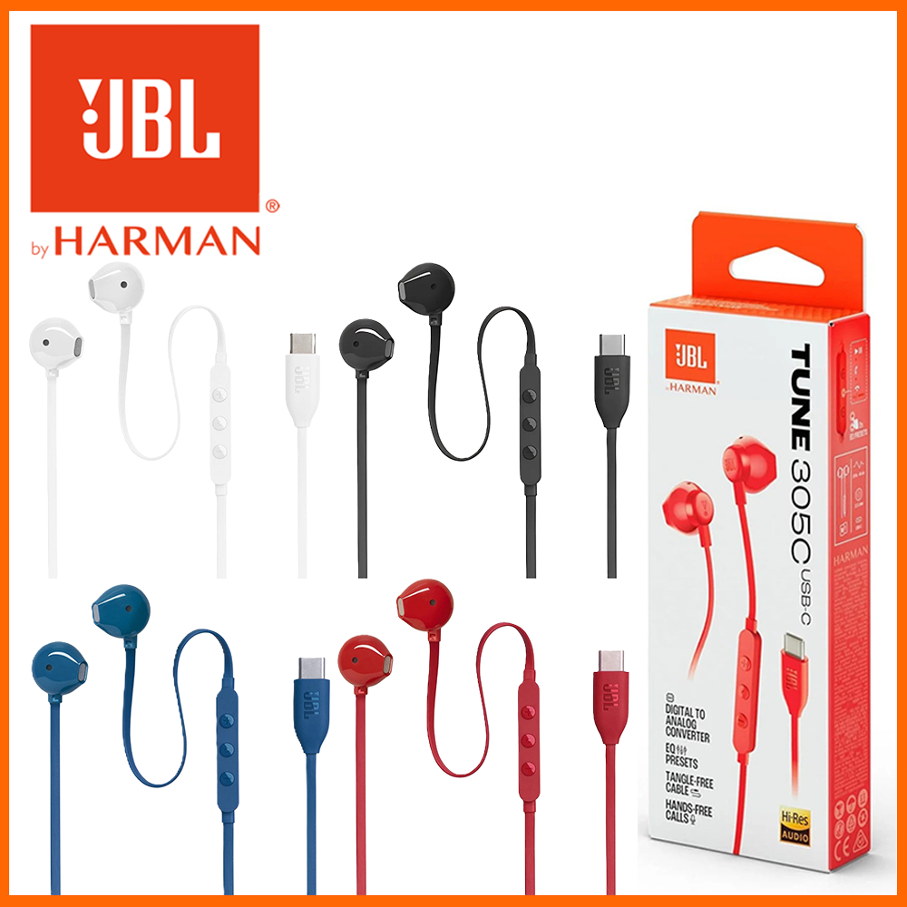 JBL Tune 305 C - USB C Wired Hi-Res Earphones 305C