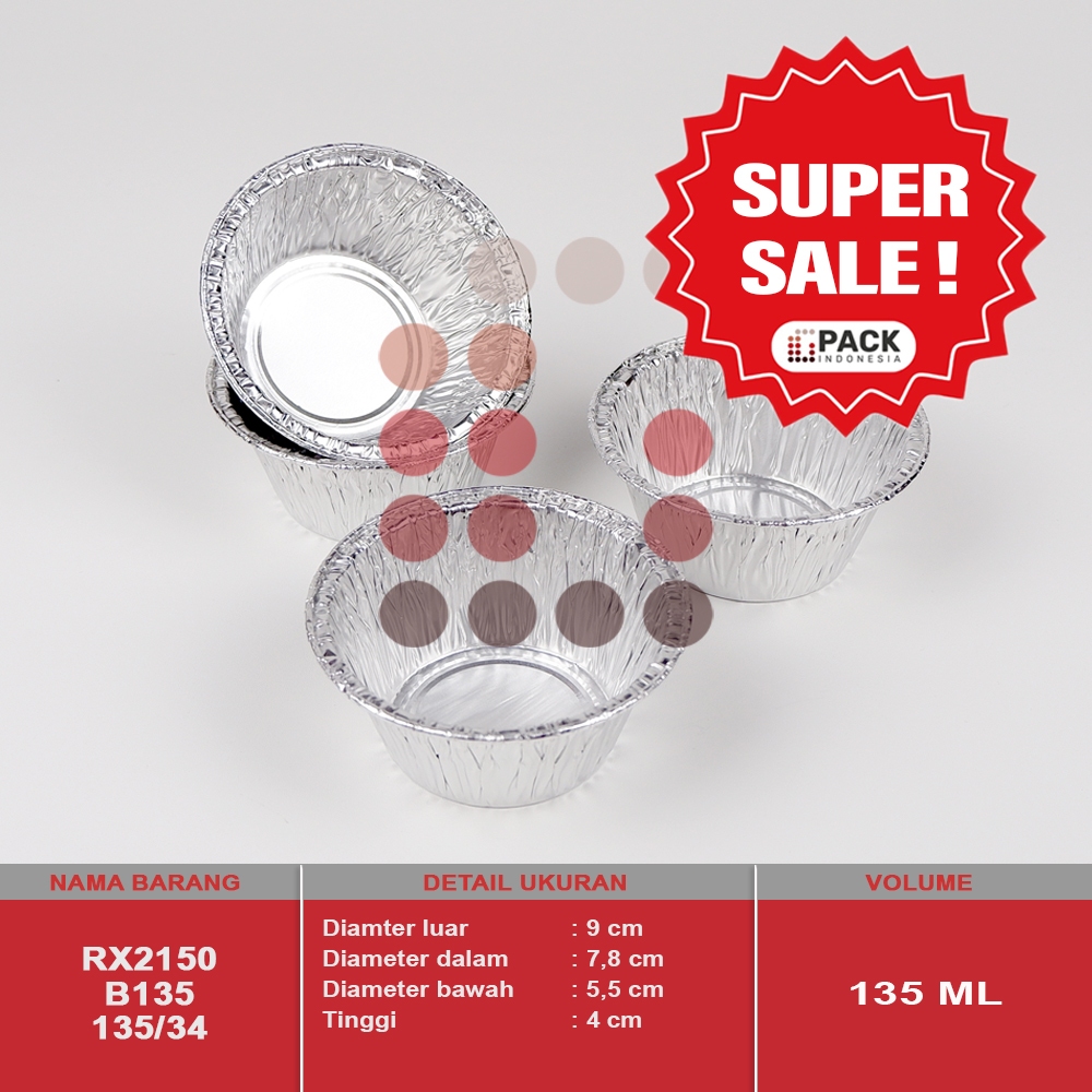 Alumunium foil cup RX2150 / B135 / zuppa soup / kemasan foil cup