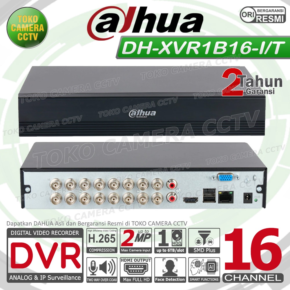 DVR RECORDER CCTV DAHUA 16 CHANNEL CCTV DAHUA 16CH 2MP