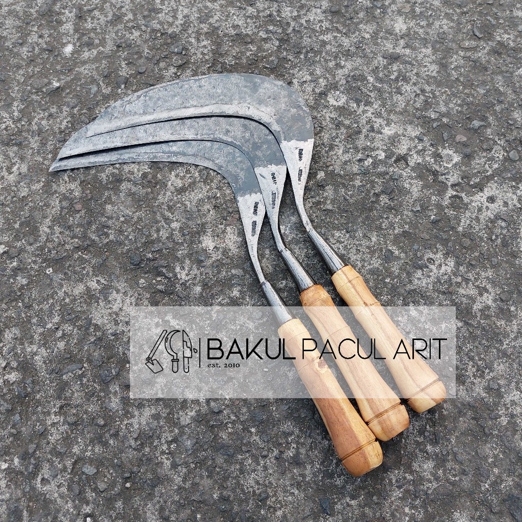 Arit Rumput Ngaritan Aris Casro Bahan Isen Roda Gila | Sabit Rumput Baja Tembus