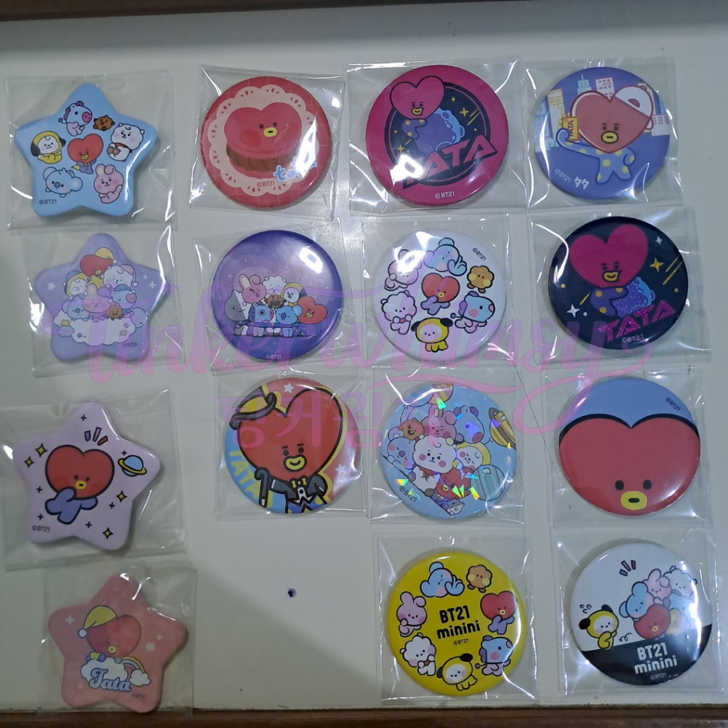 Pin Badge BT21 Merch BTS Official Jepang