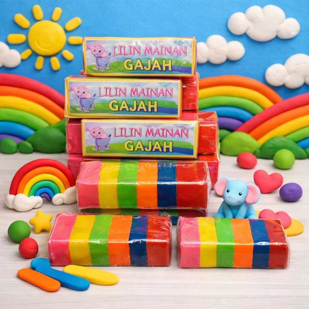 MAINAN MALAM LILIN 1 PACK ISI 12 BUNGKUS / MAINAN MALAM LILIN GAJAH / MAINAN MALAM